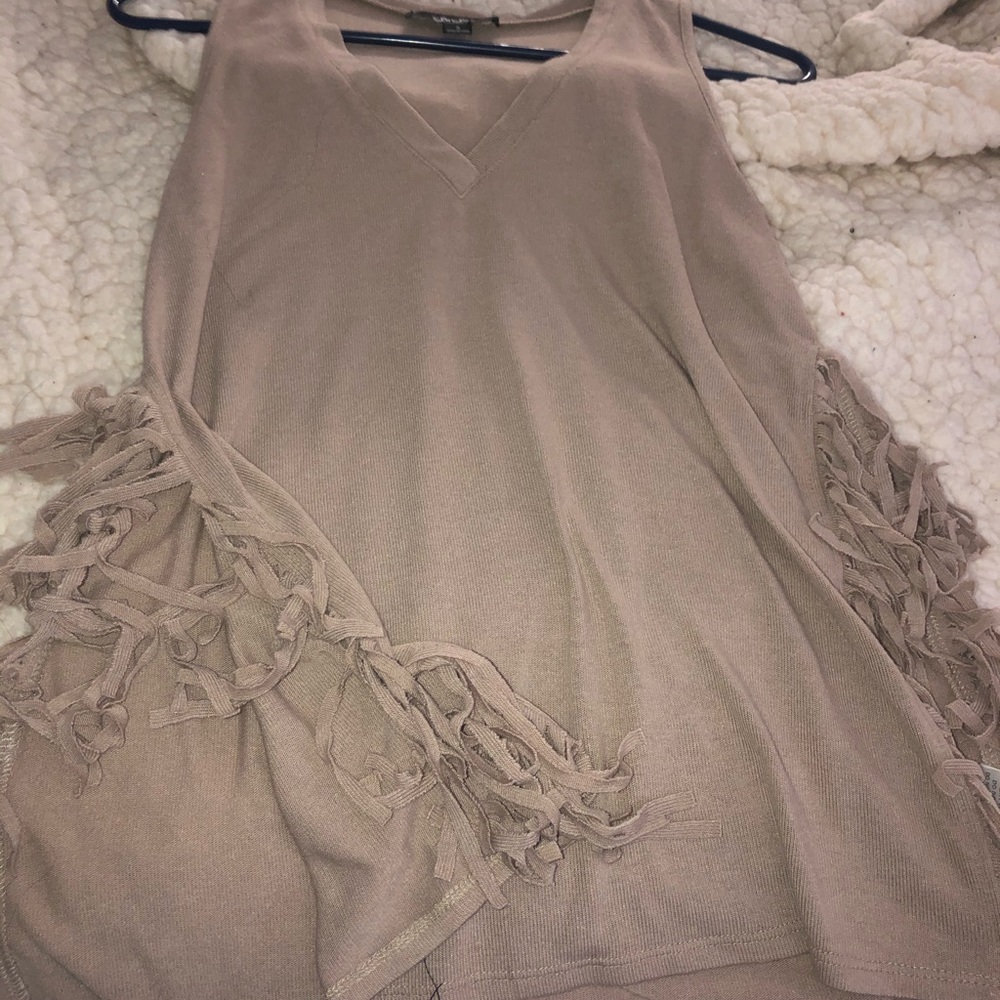 Brown dress tank top